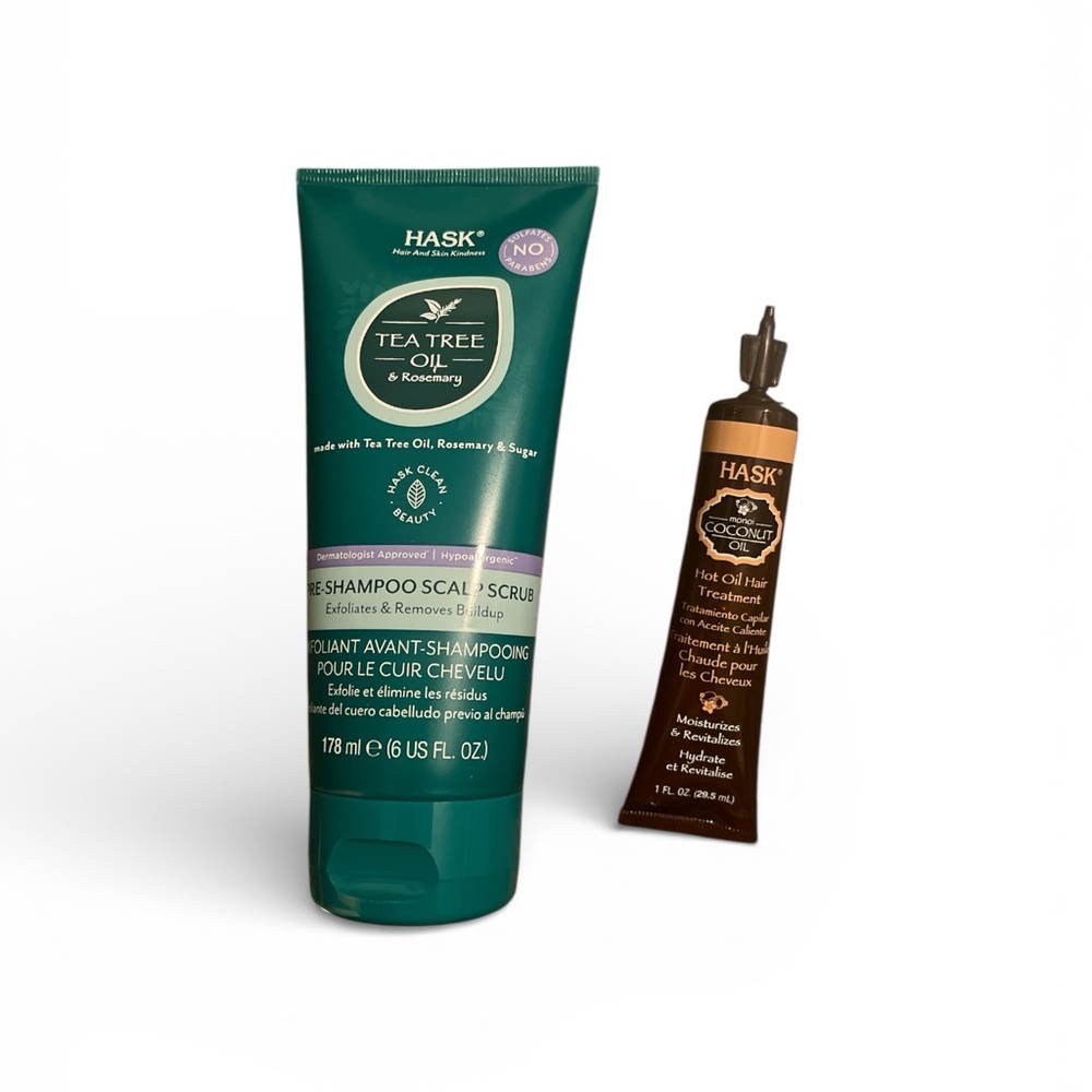 HASK Tea Tree Oil Pre- Shampoo and Coconut Oil Treatment Set